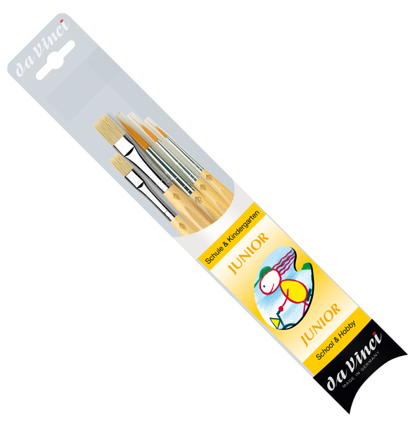 da Vinci Serie 4211 JUNIOR-SCHULMALPINSEL-SET, Allround-, Schul- und Hobbypinselset