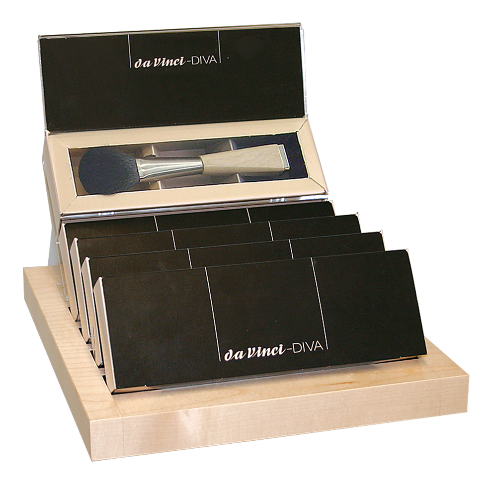 da Vinci Serie 4800 Edler Thekenaufsteller für
unsere exklusive Puderpinsel-Linie
Inhalt: 3 Stück Serie 9300
2 Stück Serie 9400