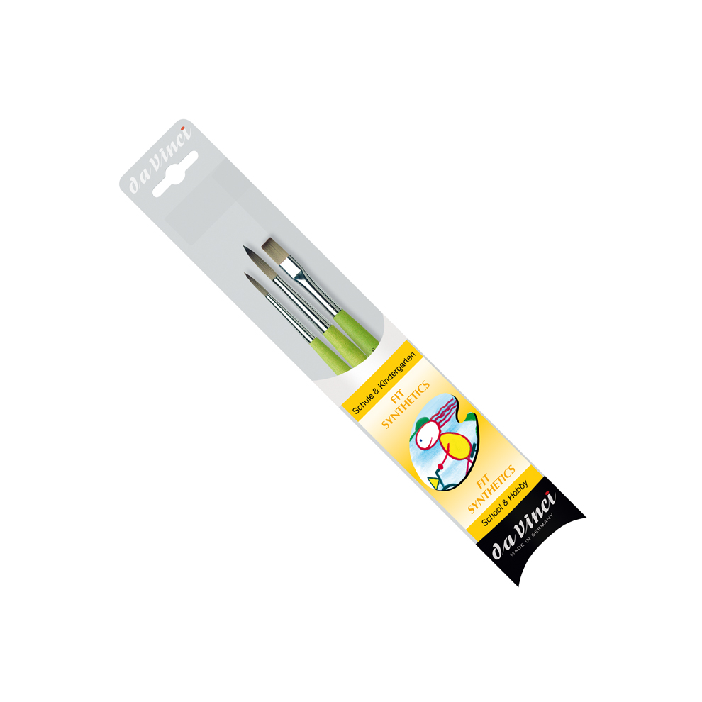 Size 40 da Vinci Student Series 5073 Fit for School and Hobby Paint Brush Mottler Flat Elastic Synthetic with Green Matte Handle