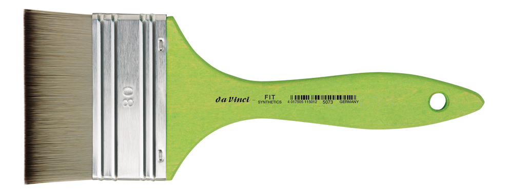 Size 40 da Vinci Student Series 5073 Fit for School and Hobby Paint Brush Mottler Flat Elastic Synthetic with Green Matte Handle